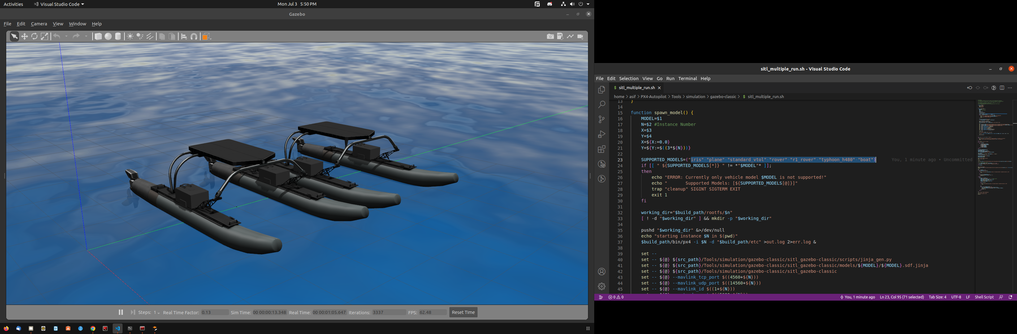 [Bug] Low real time factor for Gazebo simulation of multiple boats