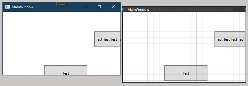 Different window display between design mode and run mode due to ...