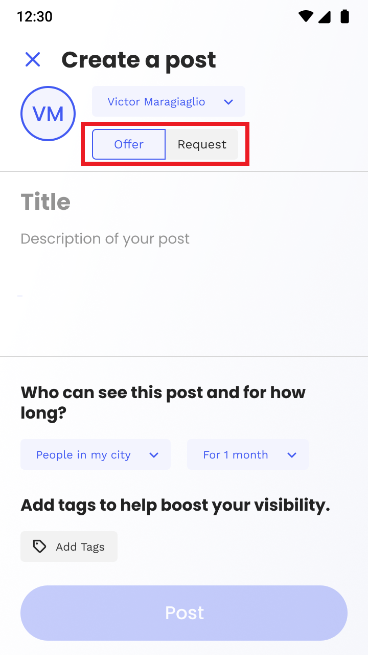 post-creation toggle