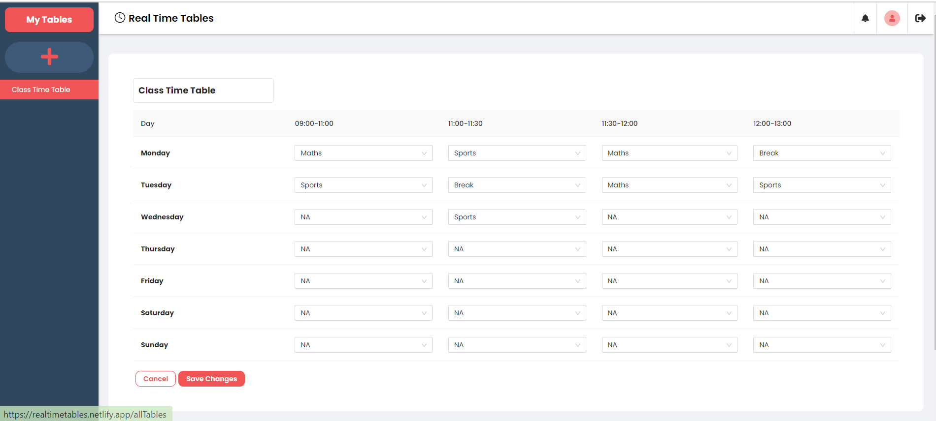 GitHub - YuvrajMann/Real-Time-Tables-FrontEnd: This project aims to ...