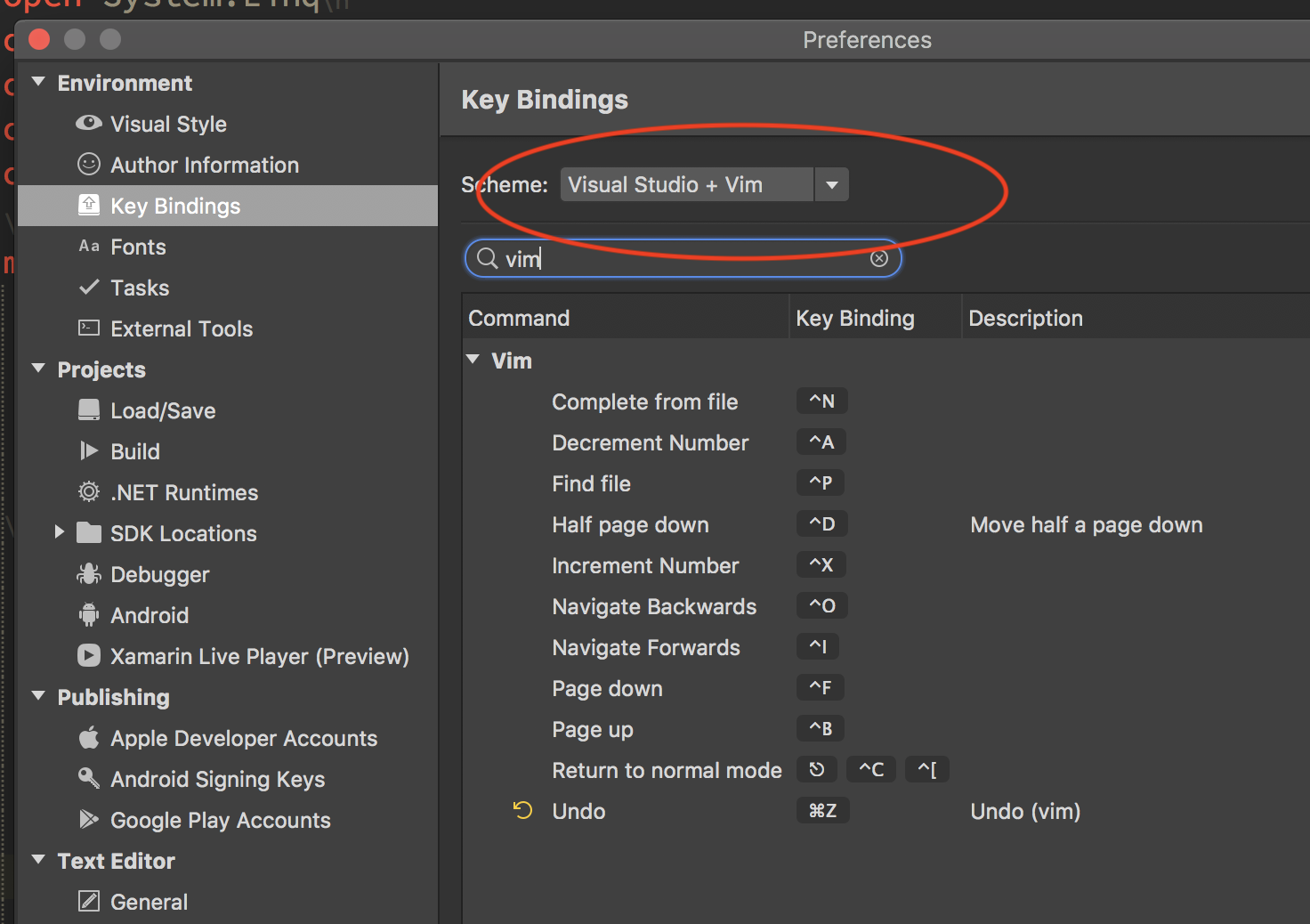 visual studio vim emulation