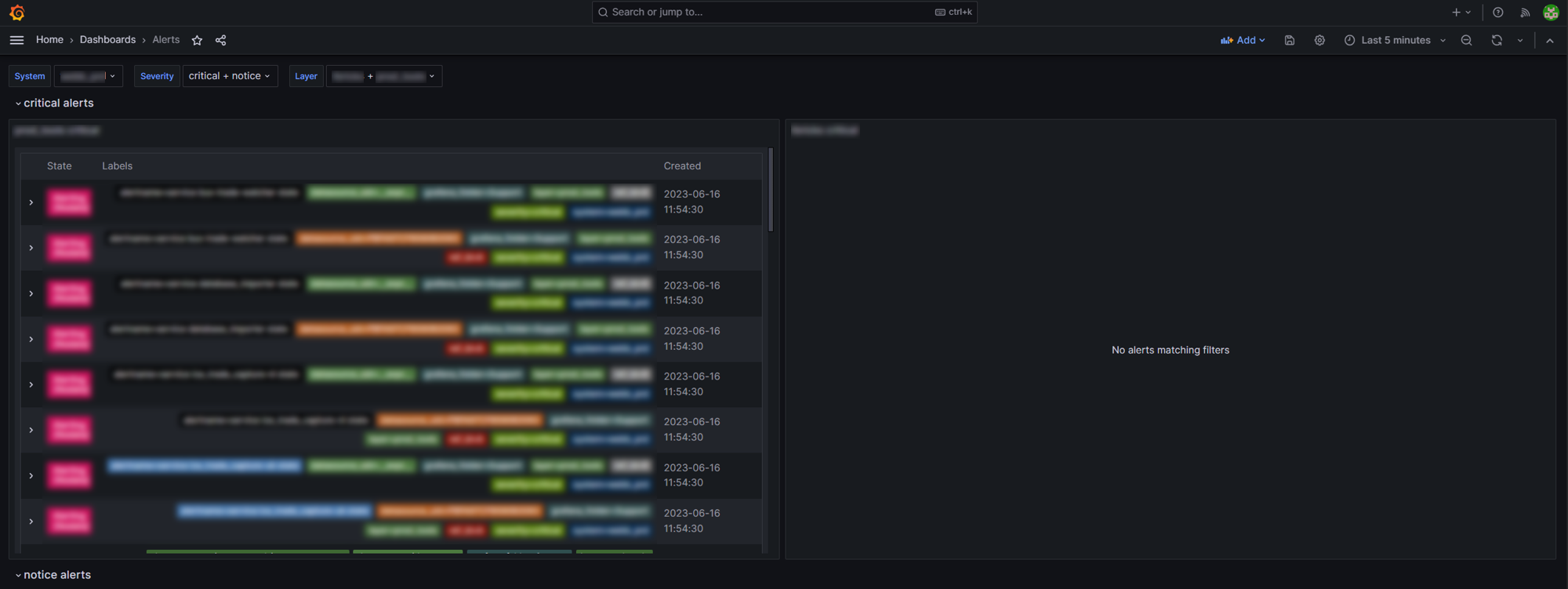 Dashboards: Only one alerts list panel on dashboard shows alerts even