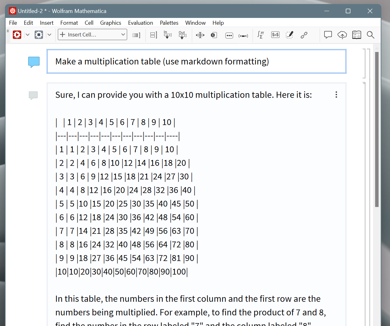 Markdown tables are not formatted correctly in chat outputs · Issue