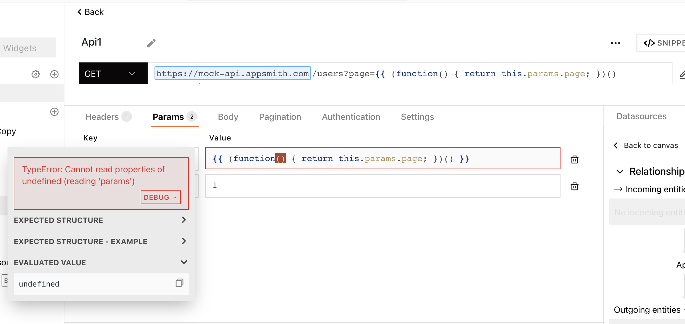 [Bug] this.params shows an error in IIFE · Issue #6732 · appsmithorg ...