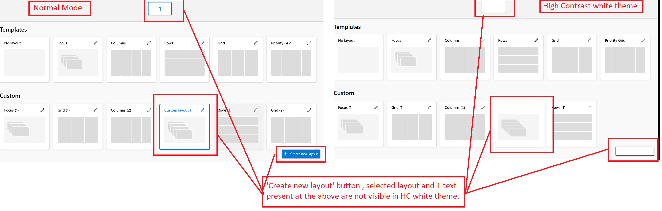 [FancyZones Editor]: 'Create new layout' button does not get visible at ...