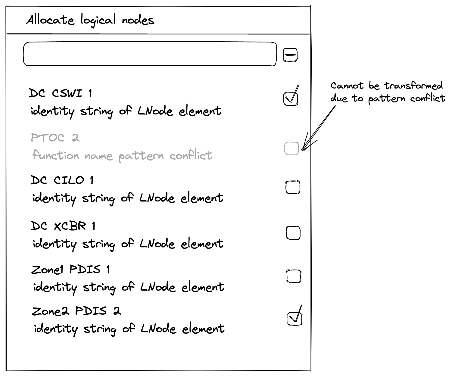 Transform function structure to server structure (function to logical ...