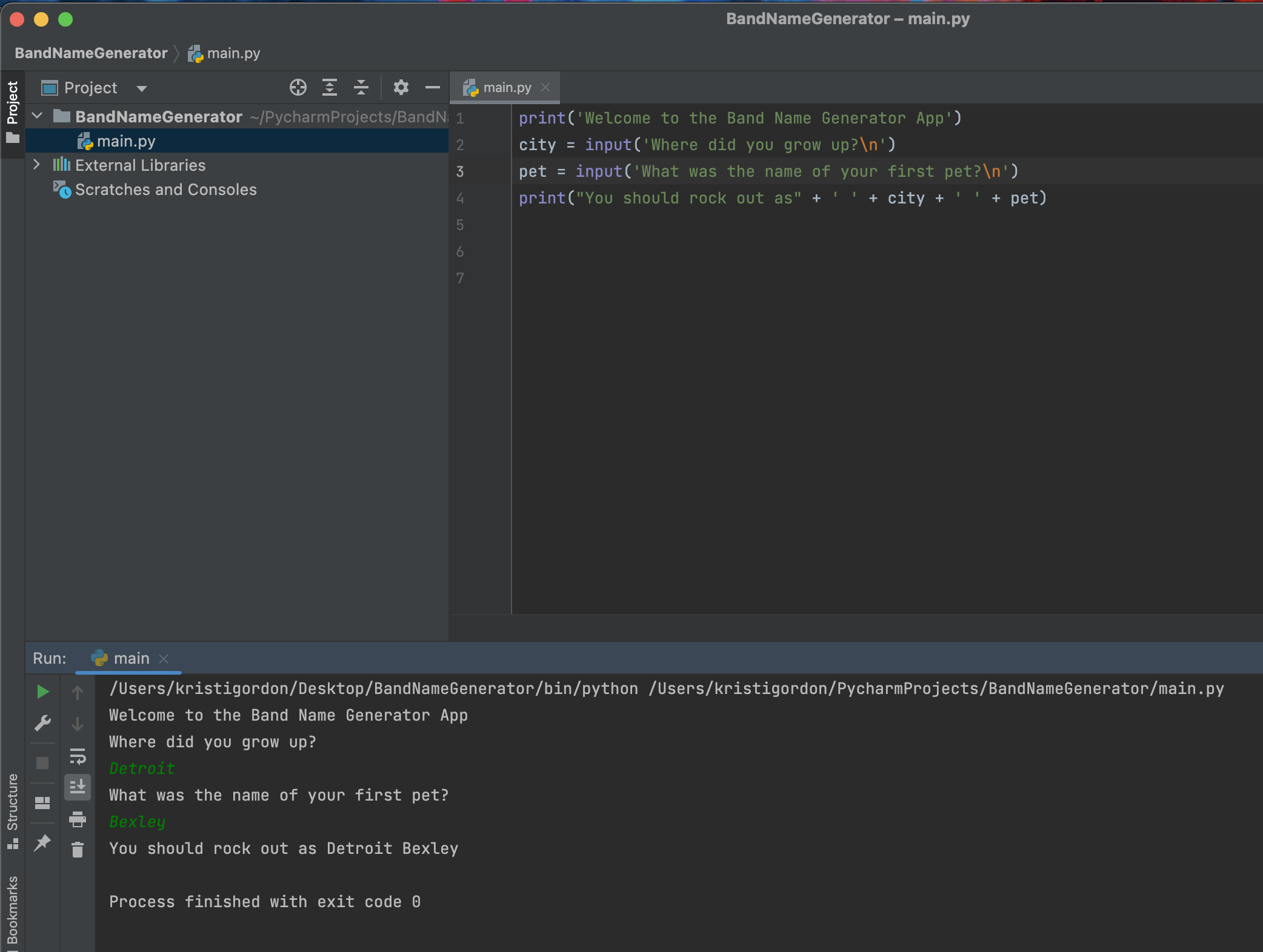 GitHub - kristigordon/BandNameGenerator: Created a Band Name Generator ...