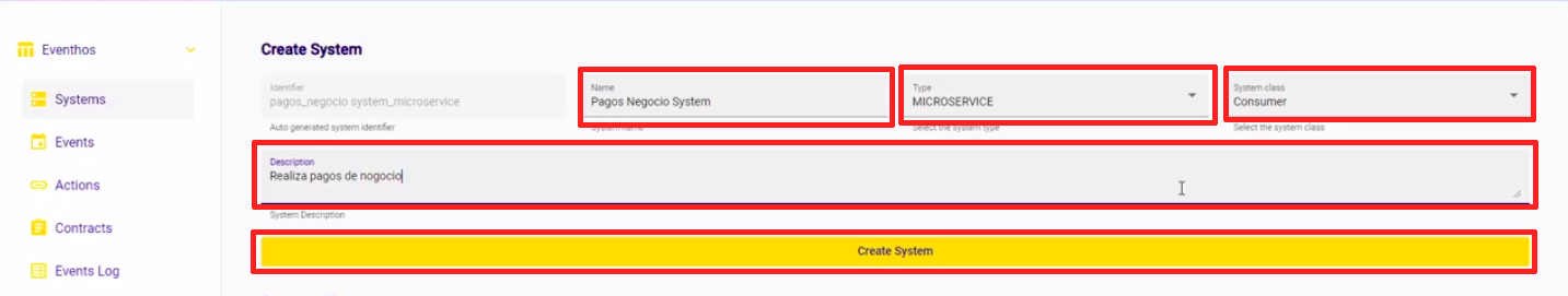 Create Consumer System