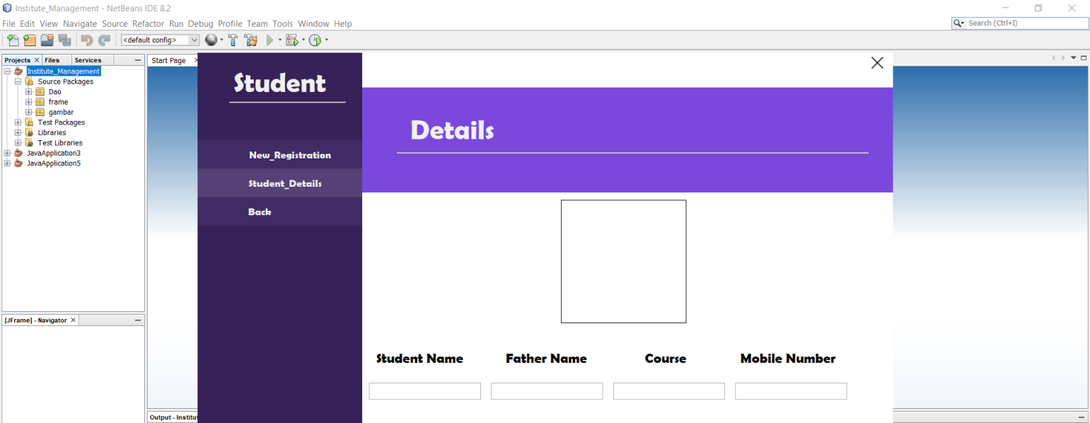 GitHub - SIDDHANTJHA25/Institute_Management: It is based on java swing ...