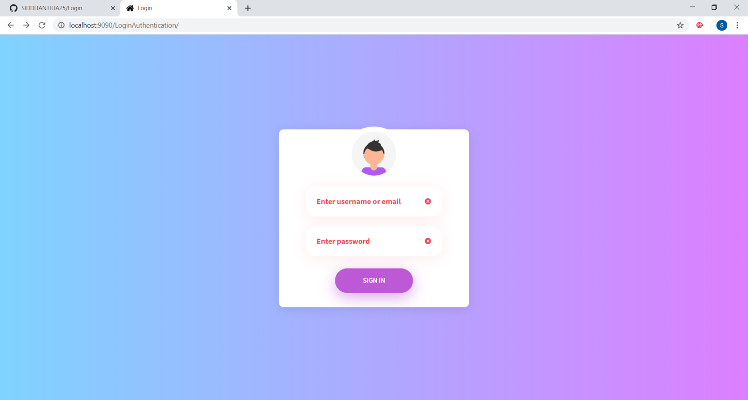 GitHub - SIDDHANTJHA25/Login: It is simple user authentication using ...