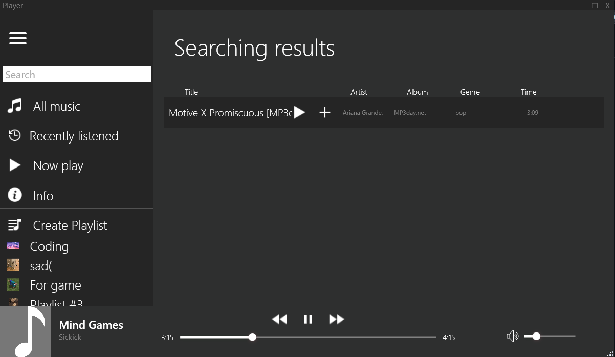 GitHub - Jonika3000/Player: Music player on wpf c# · GitHub
