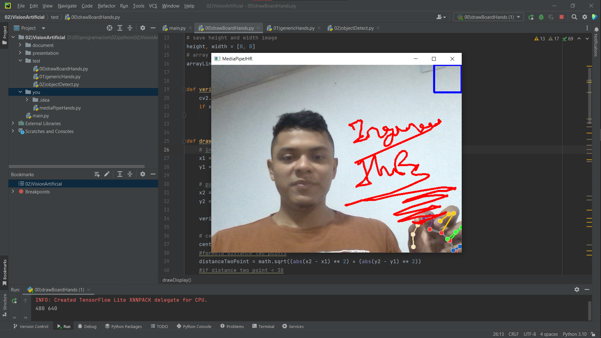 GitHub josejhr/mediaPipetablero Tablero e implementacion de mediapipe.