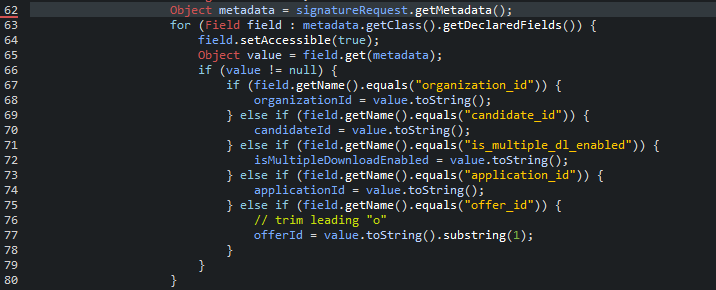 Java SDK (v1.1.1) - Inconsistent metadata retrieval on signature ...