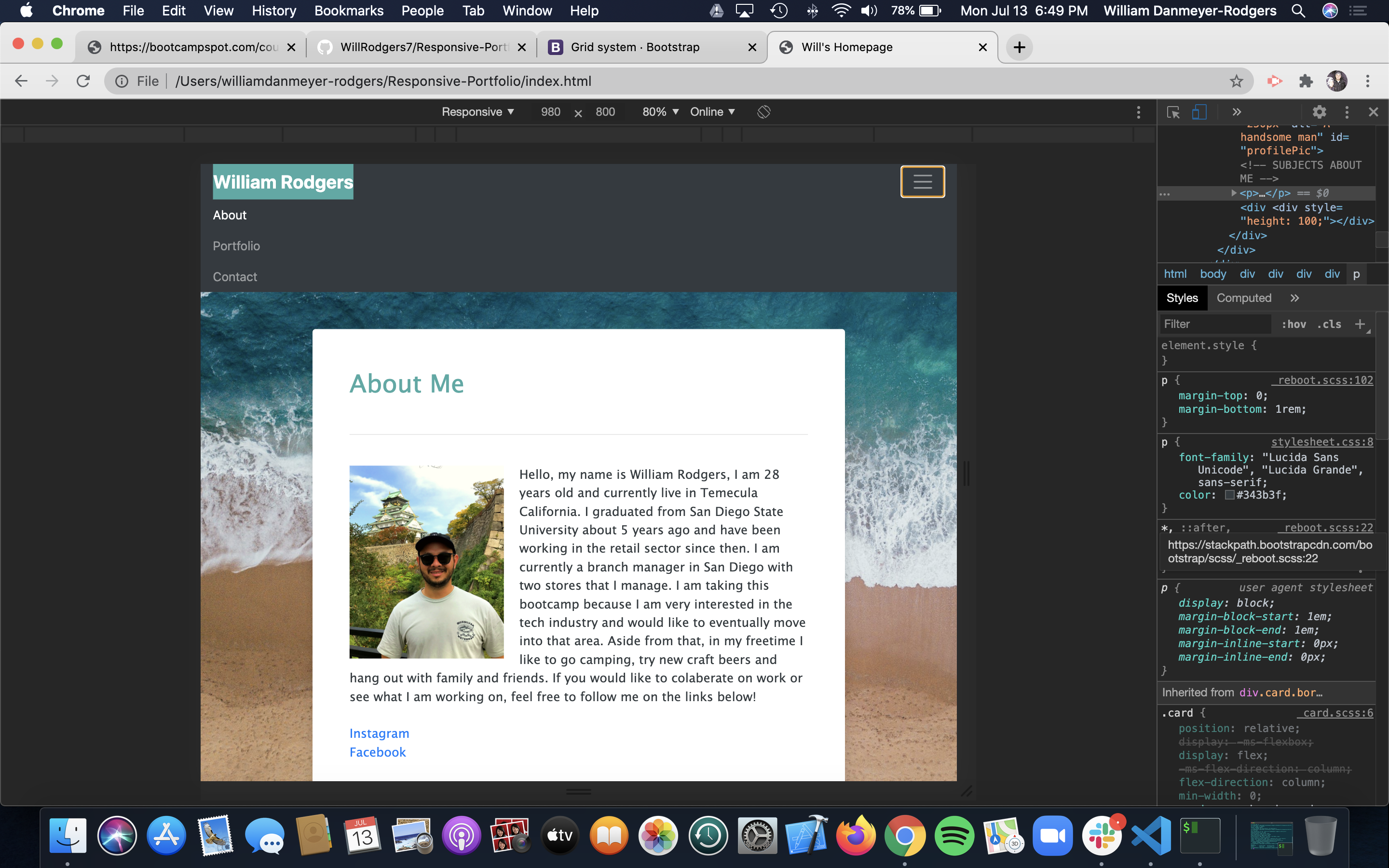 GitHub - WillRodgers7/Responsive-Portfolio: This is a responsive ...
