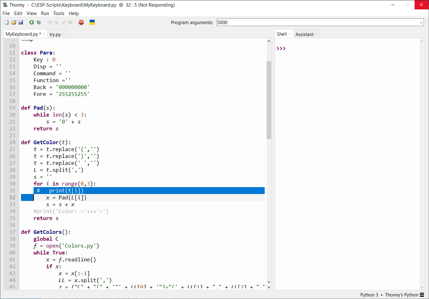 Thonny locks up while editing · Issue #2247 · thonny/thonny · GitHub