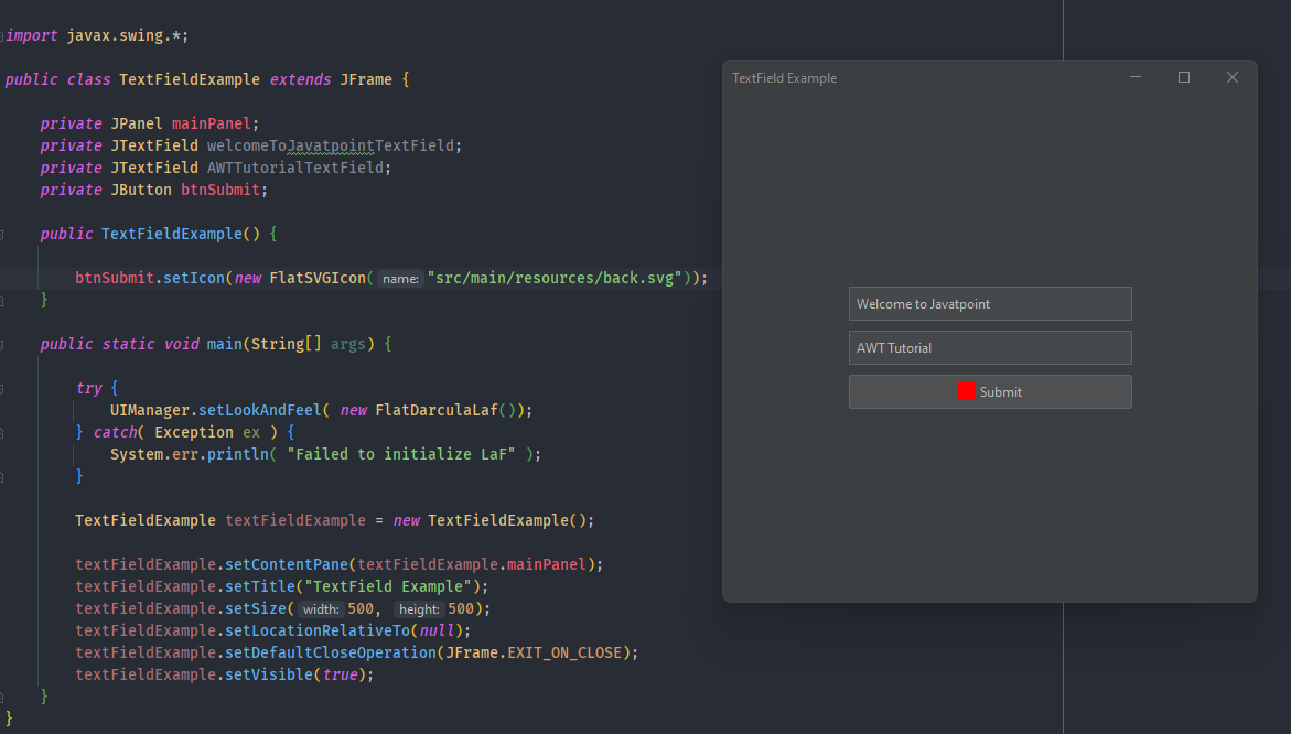 How to use FlatSVGIcon · Issue #620 · JFormDesigner/FlatLaf · GitHub