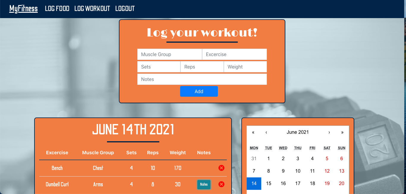 GitHub - isaacbyr/myfitness: A fitness app that I built to track my ...