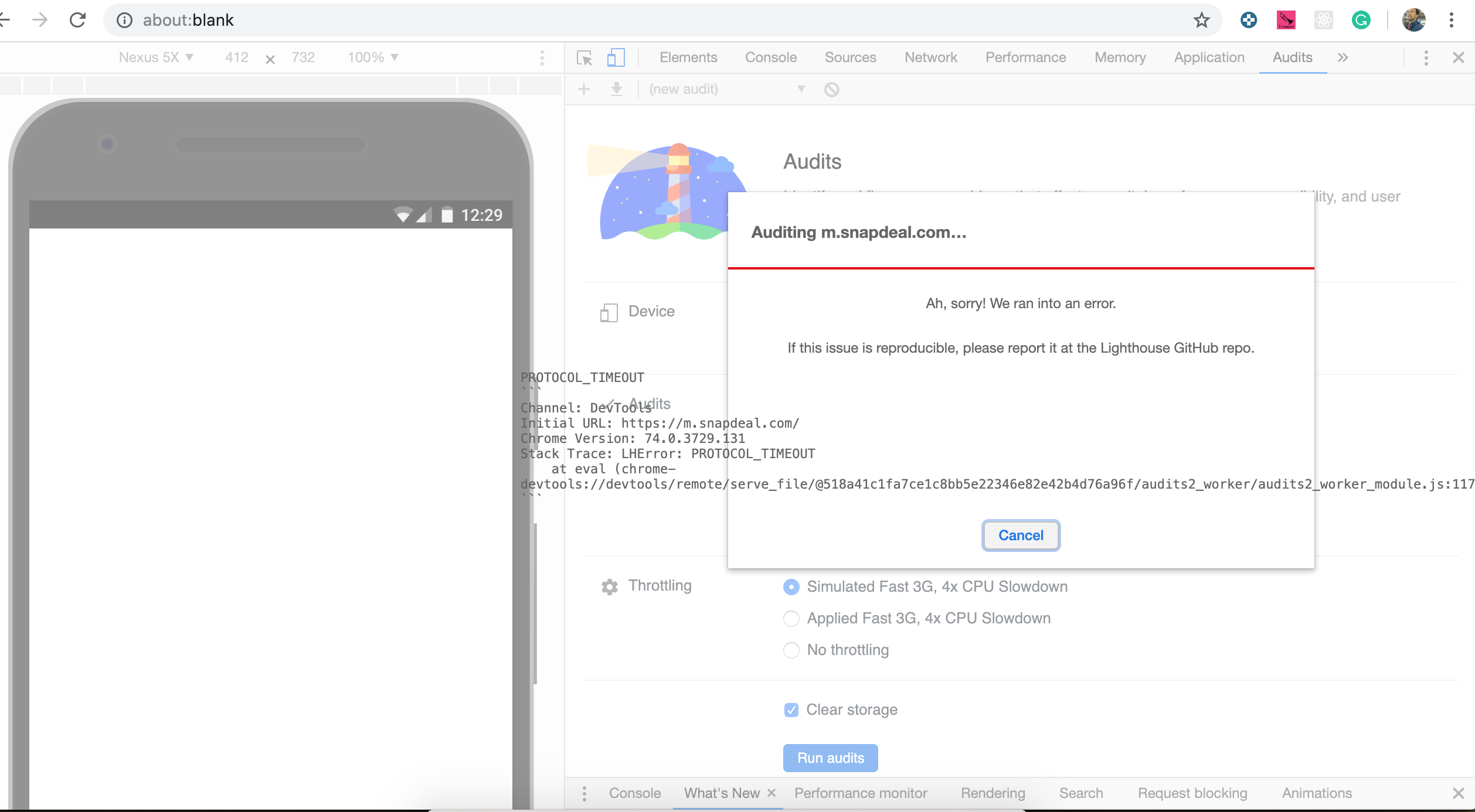 Not working · Issue #8958 · GoogleChrome/lighthouse · GitHub