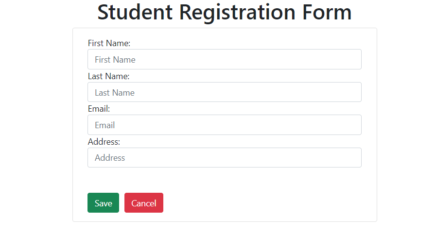 GitHub - oshgodage/Student-Registration-Form: Student Registration Form ...