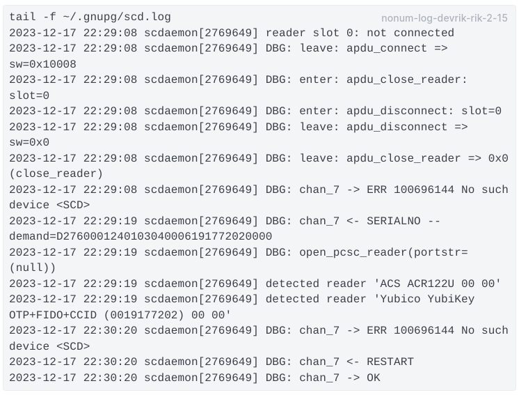 Implementation for tail'd log