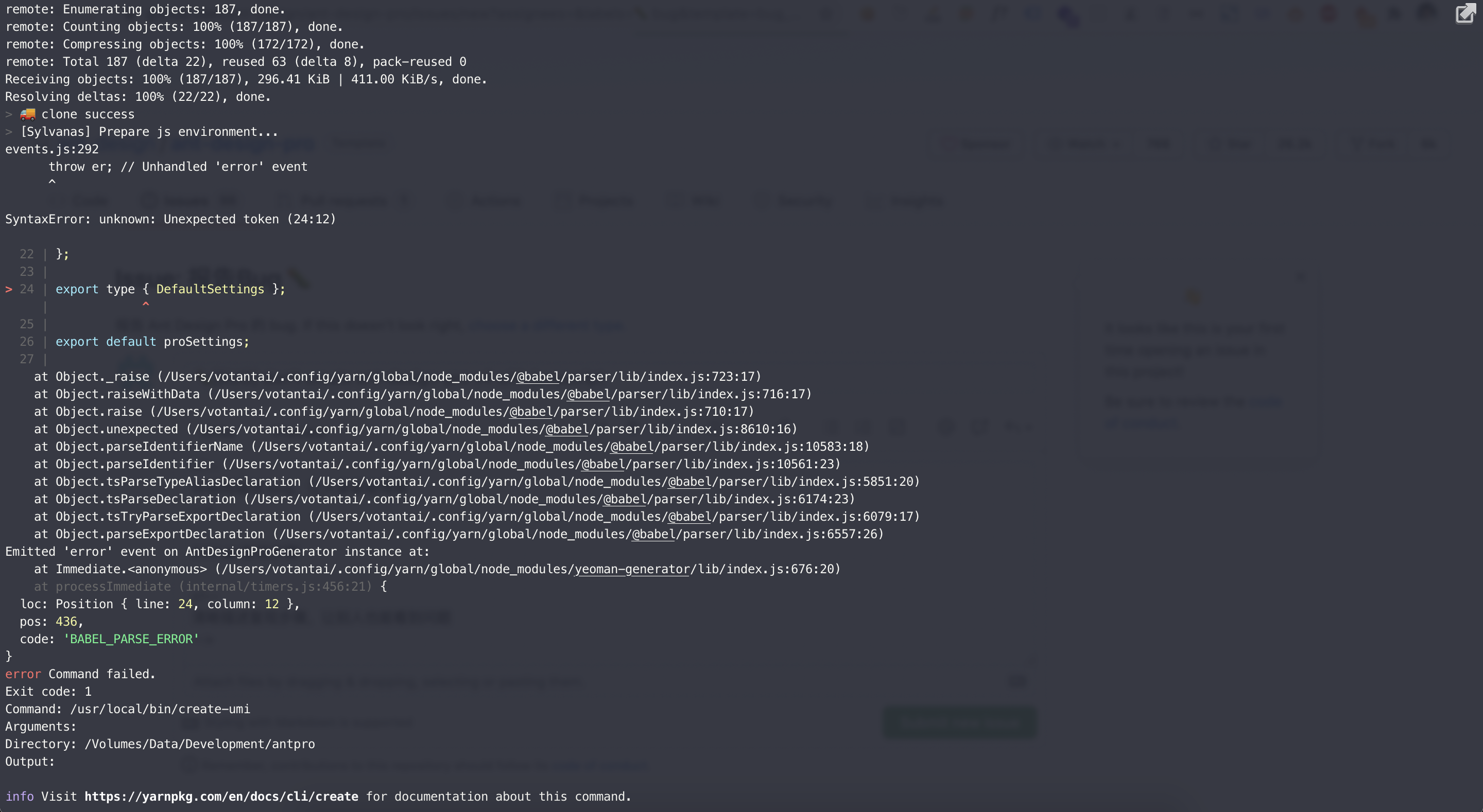 🐛[BUG] don't create ant-design-pro v4 with javascript · Issue #7202 ...
