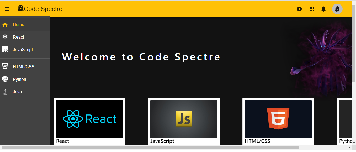 GitHub - AMIRKHAN1985/codespectredata: Full Responsive WebApp to learn ...