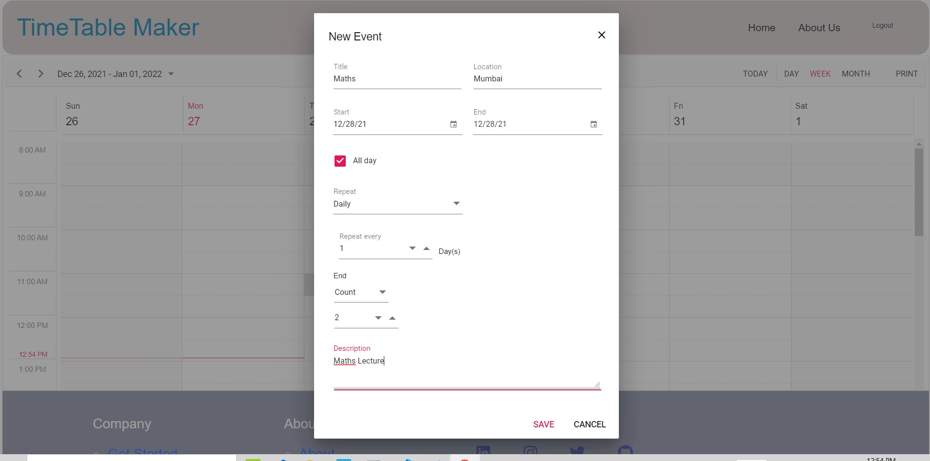 GitHub - Kiran571/TimeTableMakerApplication