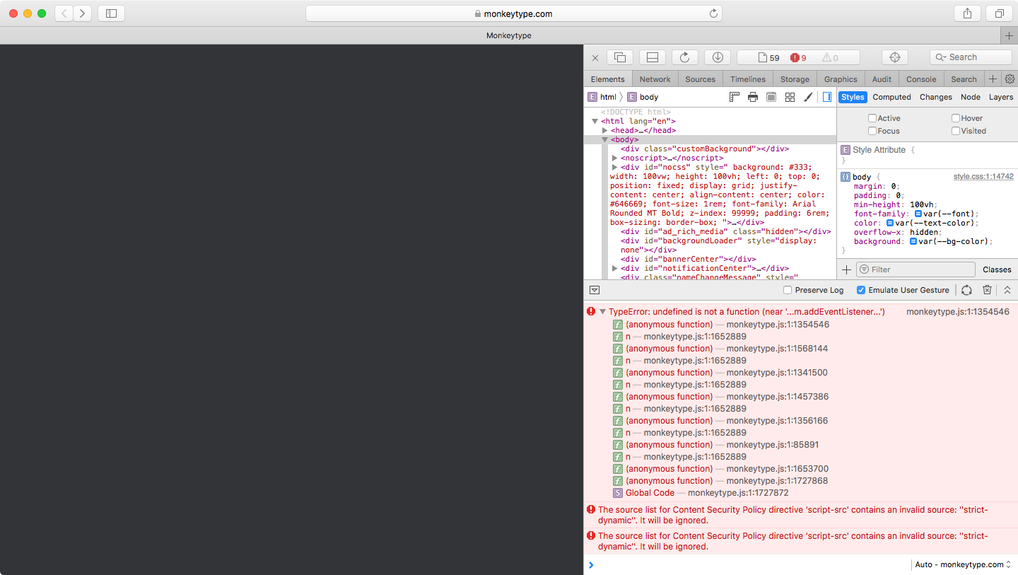 [Safari 13.1.2] TypeError: undefined is not a function (near '...m ...