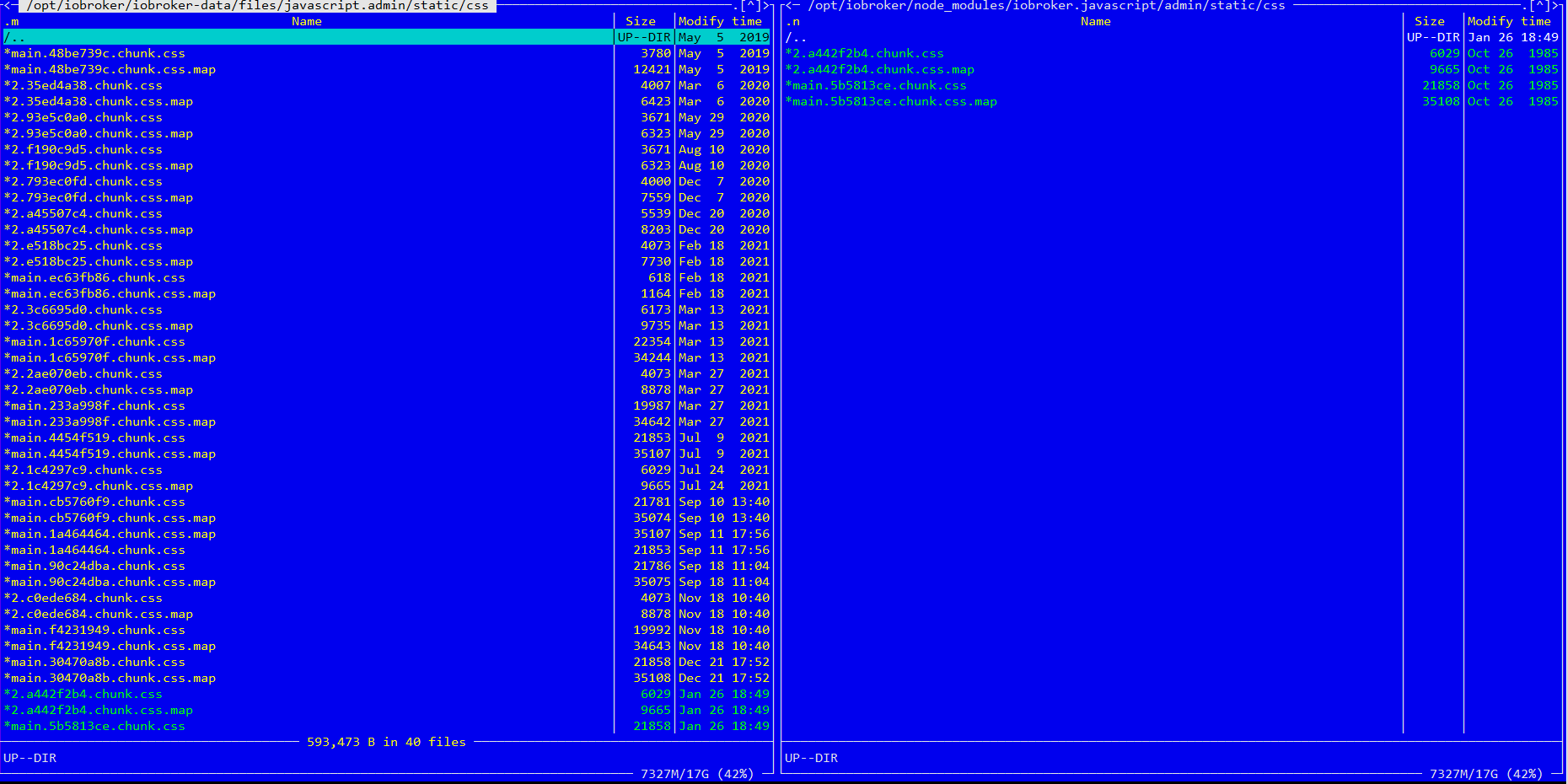 javascript admin css