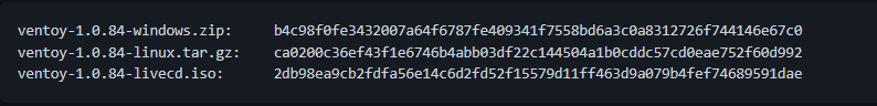 [issue]: wrong hash SHA-256 · Issue #2062 · ventoy/Ventoy · GitHub