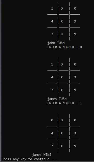 GitHub - Kireeti2001/TIC-TAC-TOE: A simple 2 player tic tac toe game in c++