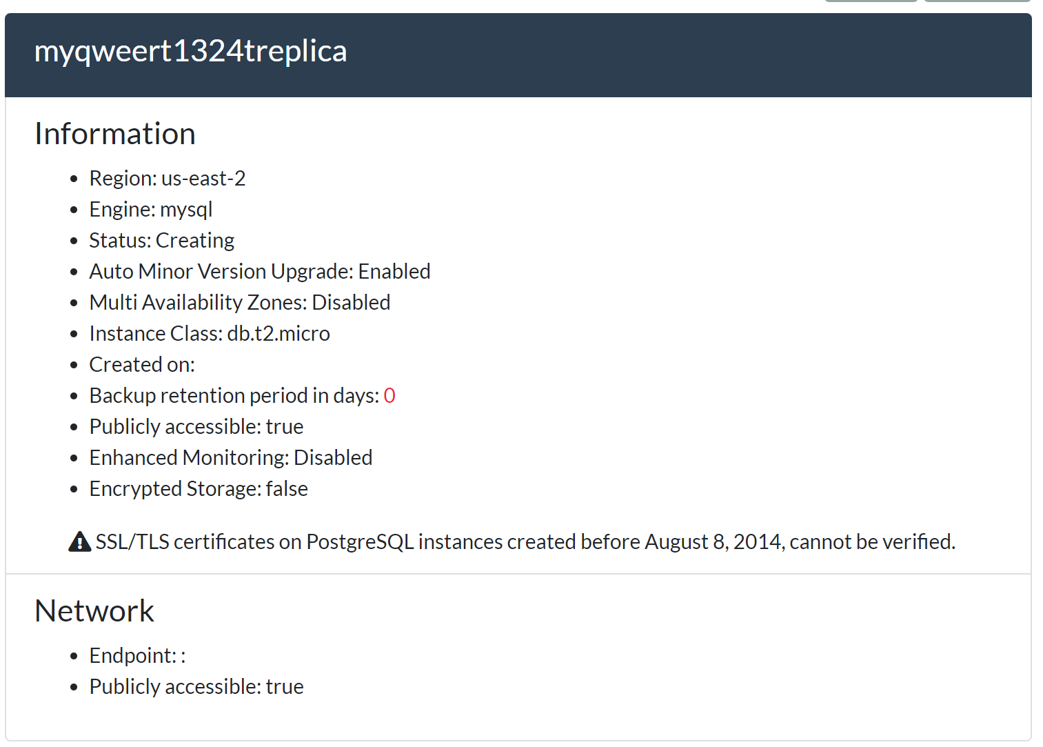  backup disabled shouldn t be flagged for read only replicas for rds
