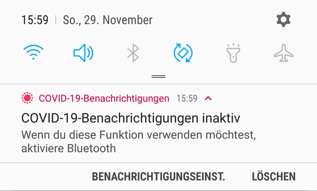 COVID-19-Benachrichtigungen