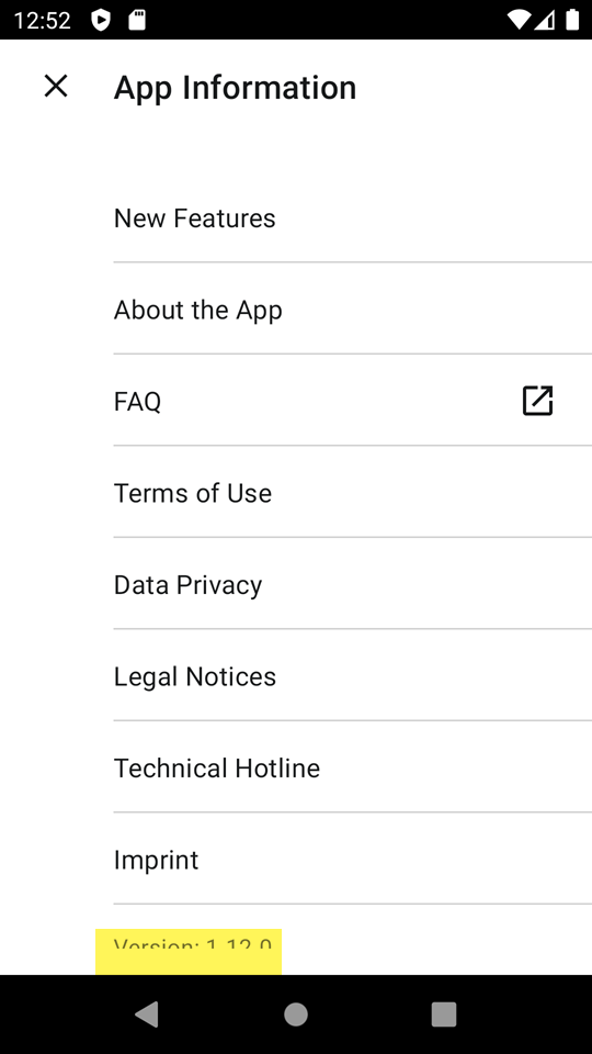 App Information does not scroll