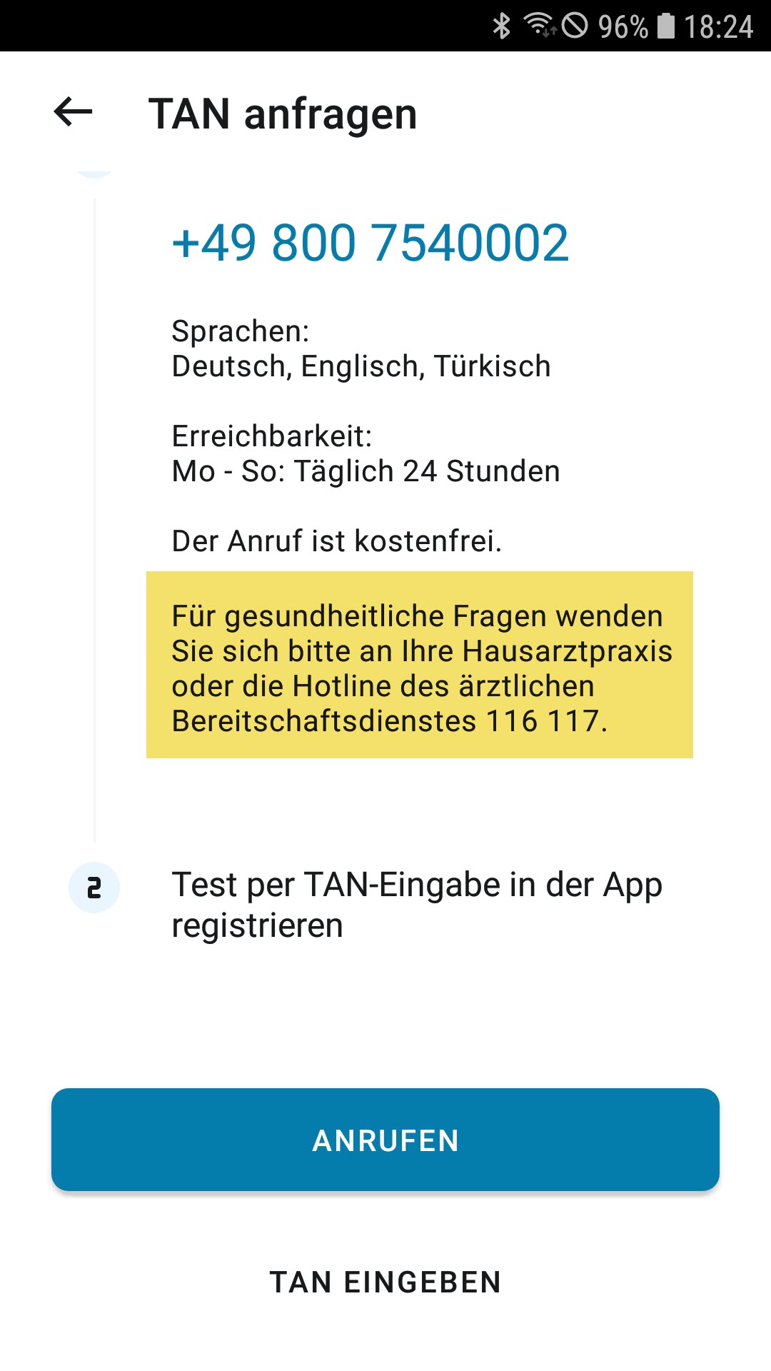TAN eingeben