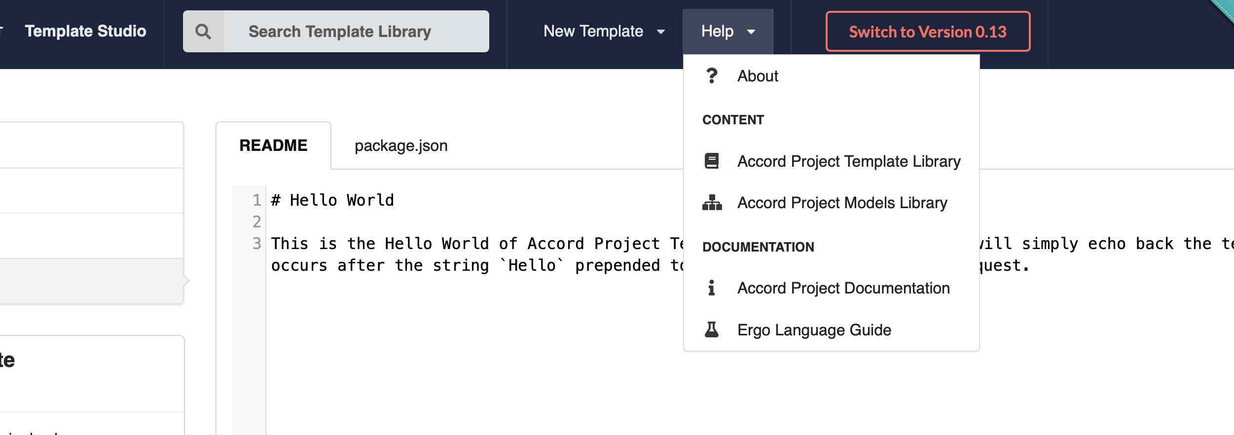 Button to link to template library · Issue 120 · accordproject