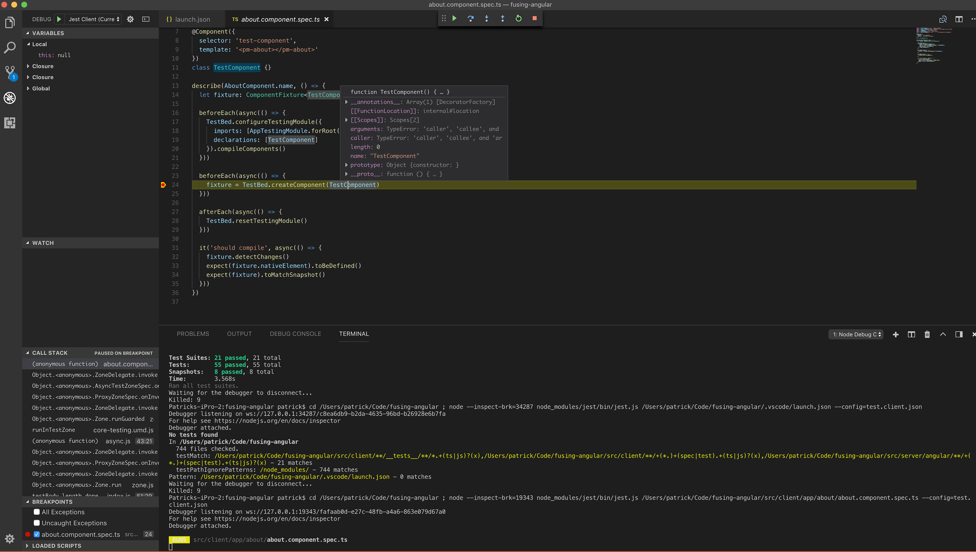 Debug Jest tests either in Browser or with VSCode? · Issue 531