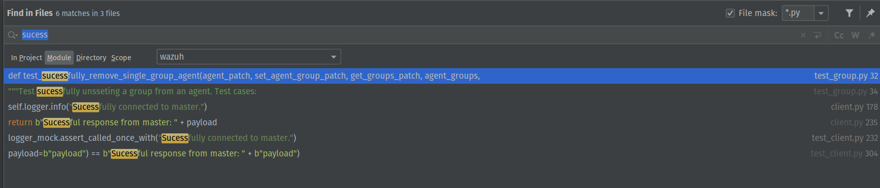 Correct the misspelled 'success' word · Issue #12716 · wazuh/wazuh · GitHub