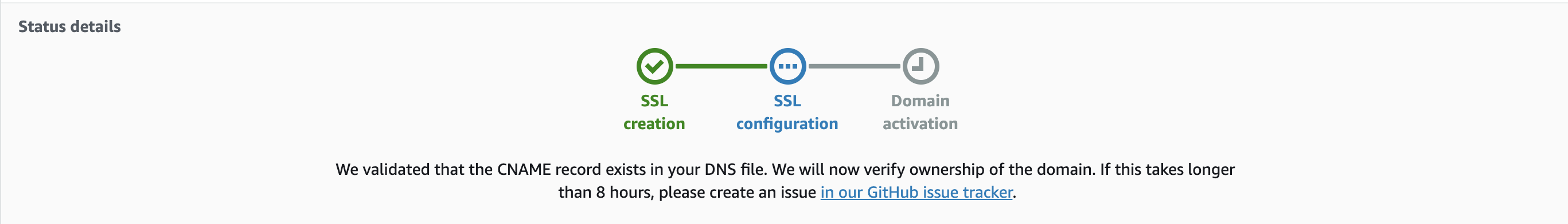 SSL configuration is Running - and never completes · Issue #1008 · aws ...