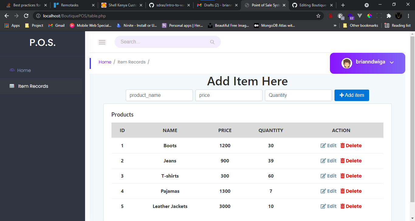 GitHub - BrianNdwiga/Boutique-POS-PHP