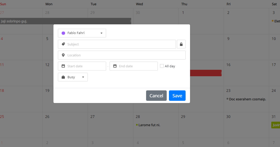 Create Schedule Popup Inside a Modal · Issue 862 · nhn/tui.calendar