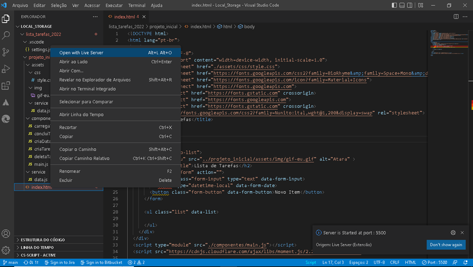 GitHub - atararossatti/Lista_de_tarefas_com_LocalStorage: Esta é uma ...