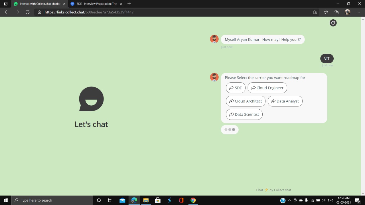 GitHub - aryankr1508/Placement-Roadmap-Chatbot: One stop guide for all ...