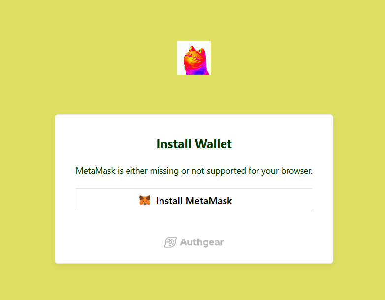 [Ethereum & NFT, Login] Incorrect alignment of the MetaMask icon on the "Install Wallet" screen
