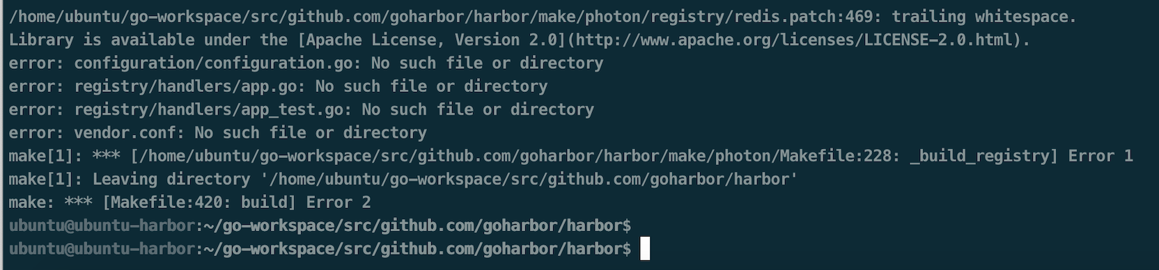 Failed to build harbor from source code · Issue #16779 · goharbor ...