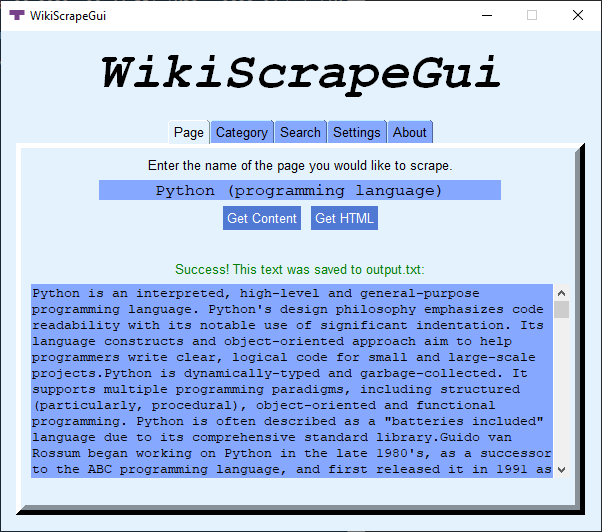 GitHub - TetrisKid48/WikiScrapeGui: A GUI for scraping Wikipedia made ...