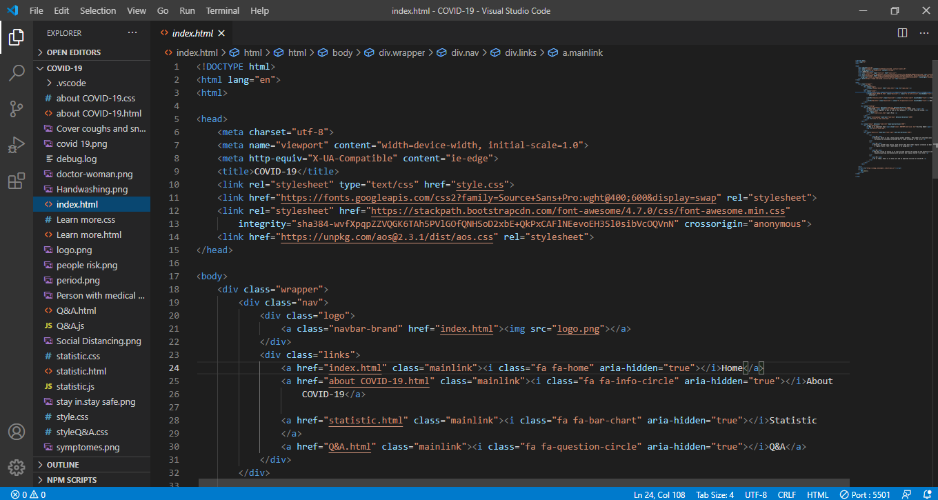 GitHub - meriemeloualfi/Projet-SiteWeb-COVID-19: Site Web à propos COVID-19