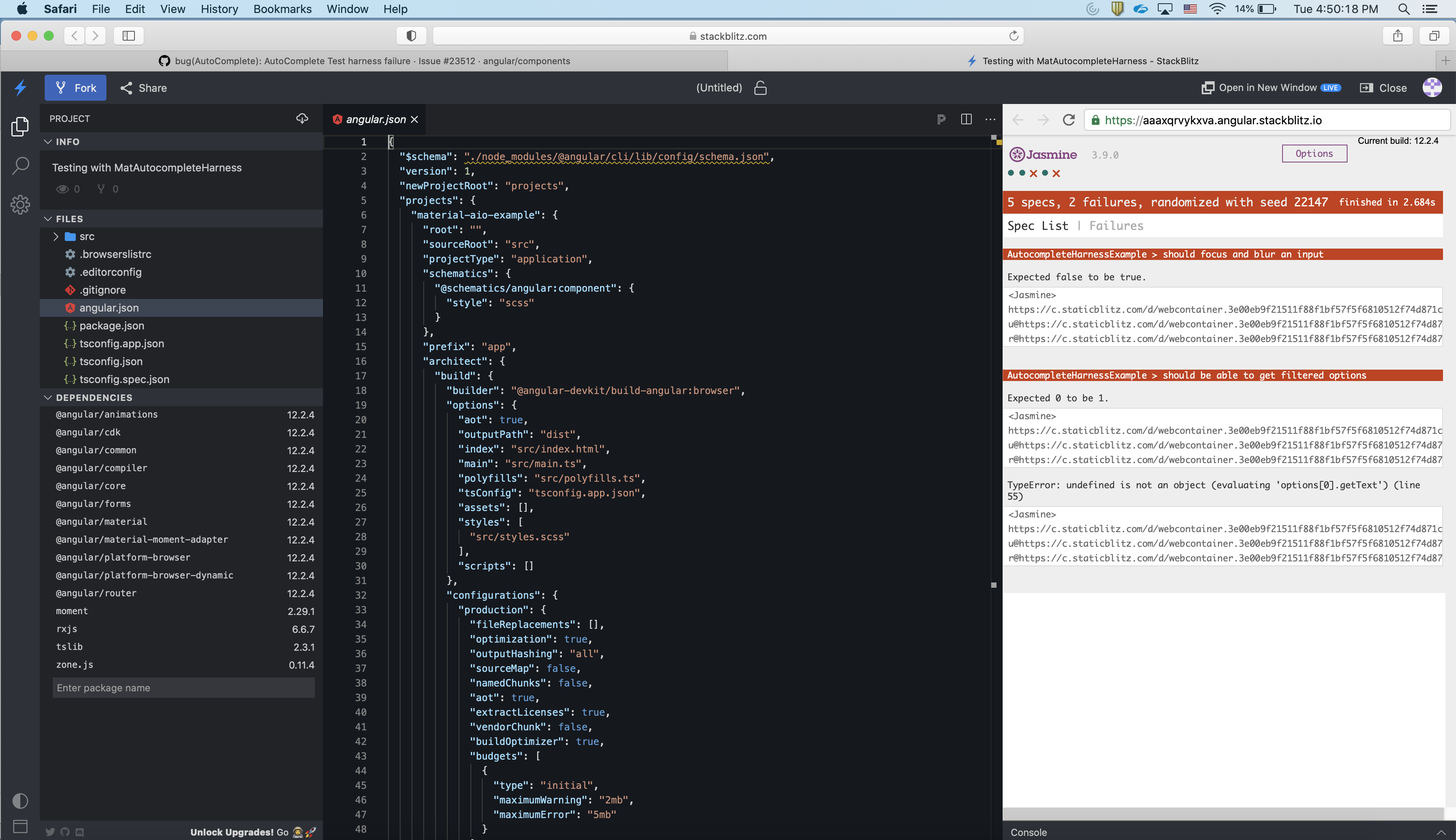 Test harness failure · Issue 23512