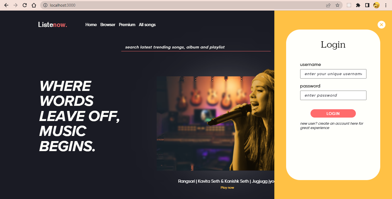 GitHub - moulsiri/Listenow: An music streaming app made with node ...