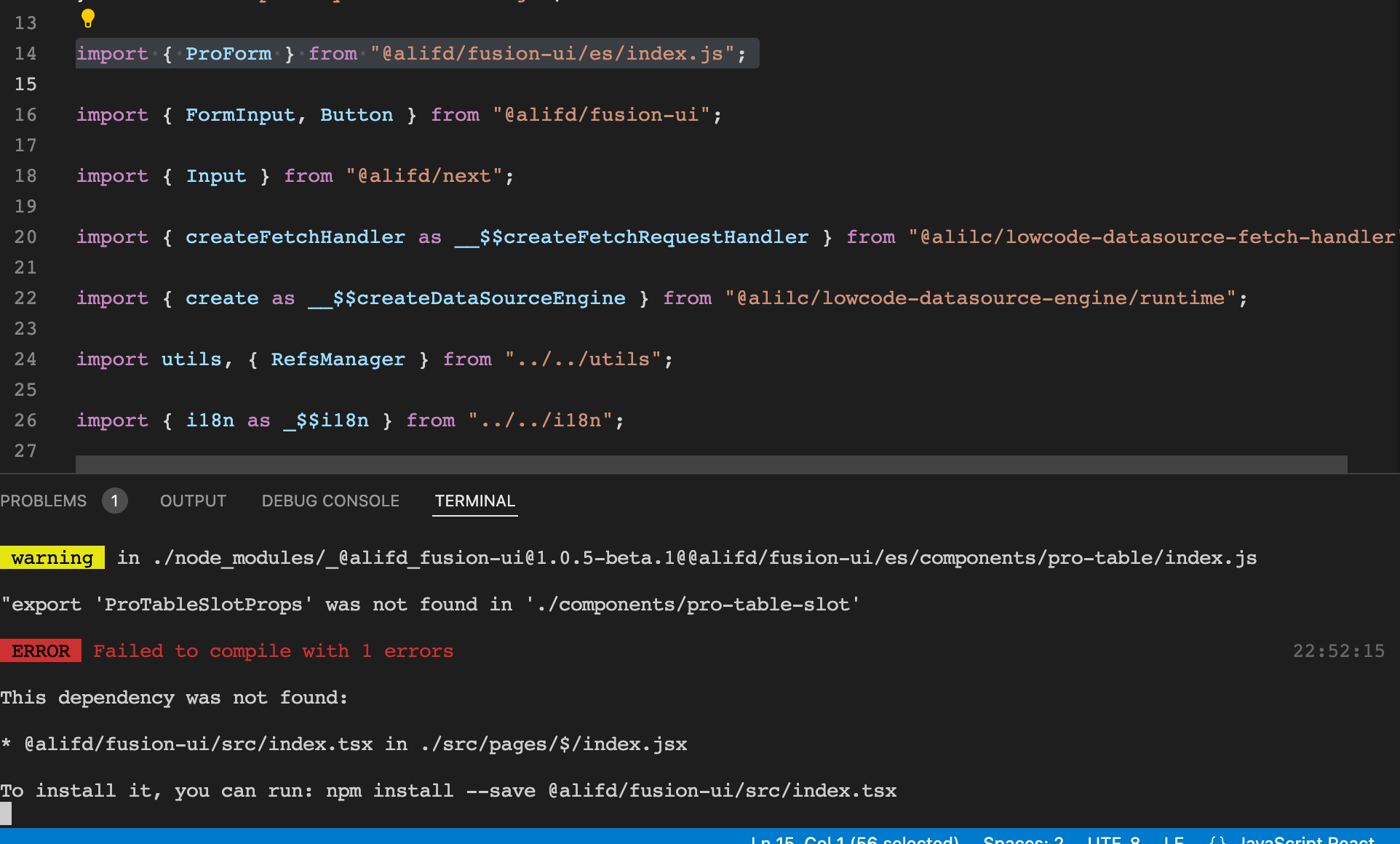 示例代码出码报错 · Issue #196 · alibaba/lowcode-engine · GitHub